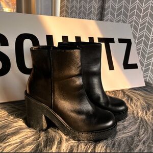 Schutz Black Ankle Boots
